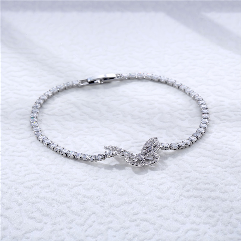 Bracelet For Women 925 Sterling Silver Round Cut 5A Cubic Zircon Butterfly Bangle Luxury Ins Top Selling Wedding Lover Gift Jewelry - view 6