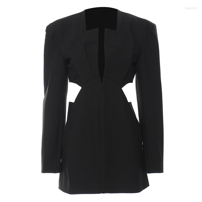 Women' Suits Women Blazer Hollow Out Asymmetrical Black Blazers And Jackets Irregular Vintage Sexy Long Winter Coat
Women' Suits Women Blazer Hollow Out Asymmetrical Black Blazers And Jackets Irregular Vintage Sexy Long Winter Coat
