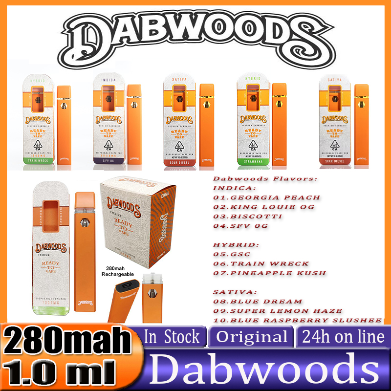 1.0ml Dabwoods Disposable Vape Pen cigarettes 280mah Rechargeable Battery Empty 510 Vaporizer Pens Cartridge Box Packaging Allow Customize OEM
1.0ml Dabwoods Disposable Vape Pen cigarettes 280mah Rechargeable Battery Empty 510 Vaporizer Pens Cartridge Box Packaging Allow Customize OEM