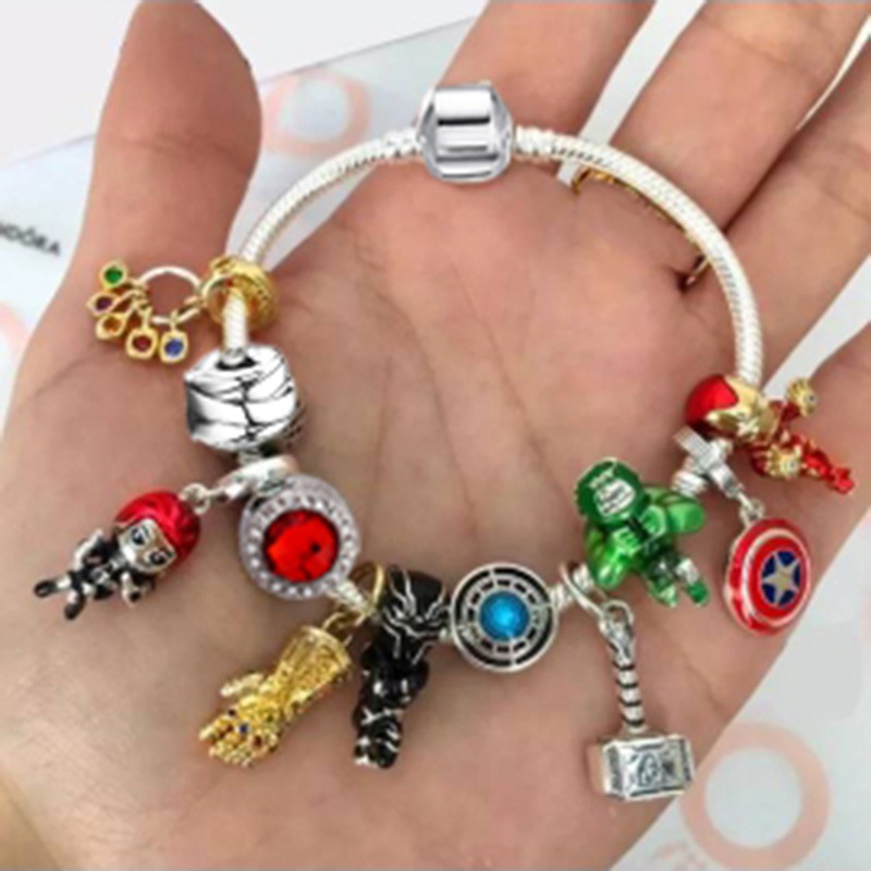 925 Sterling Silver Snake Chain Clasp Bracelet Cartoon European Charm Beads Avenger Dangle Fits Pandora Charm Bracelets Necklace B8
925 Sterling Silver Snake Chain Clasp Bracelet Cartoon European Charm Beads Avenger Dangle Fits Pandora Charm Bracelets Necklace B8