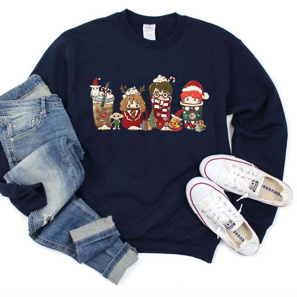 Men's Hoodies Sweatshirts HP Christmas Sweatshirt Magical Wizard School Pullover Coffee Jumper Party Retro Crewneck 230105 - view 6