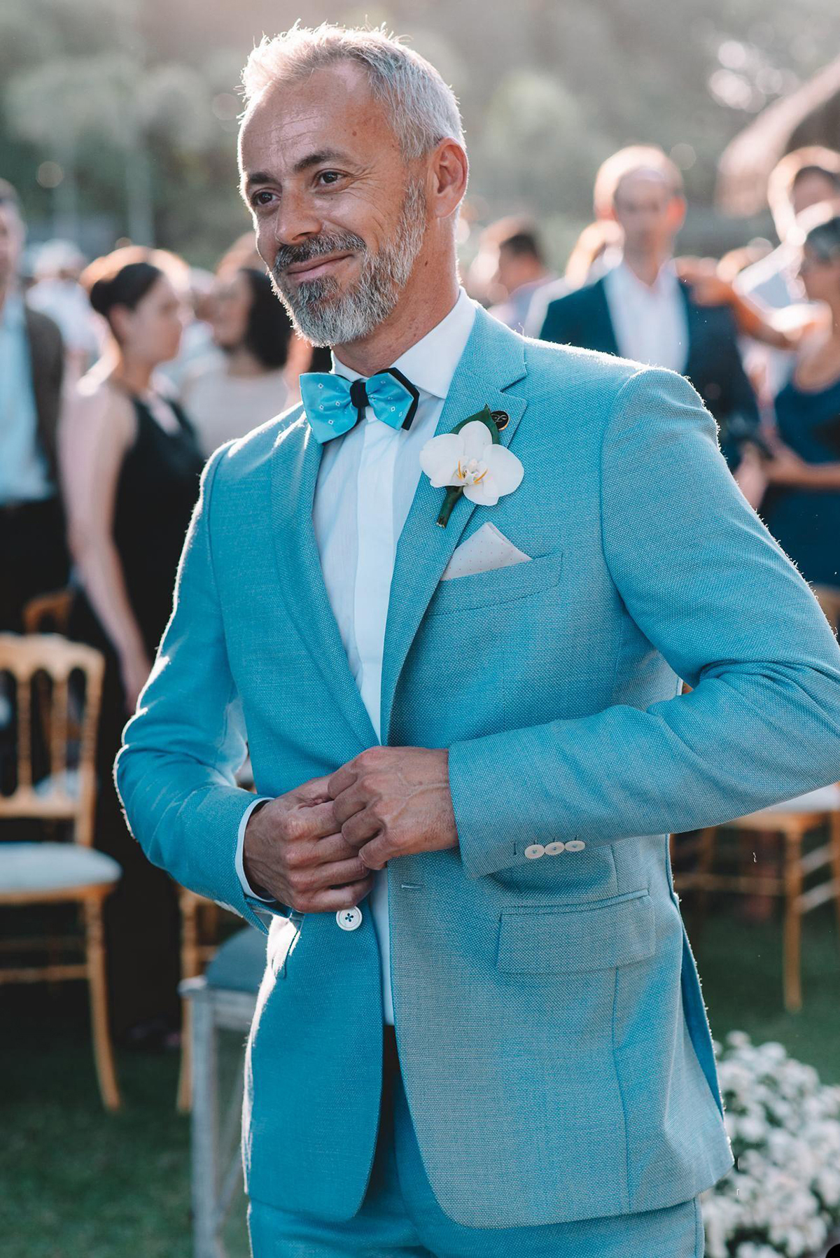 Gentleman Mint Green Wedding Tuxedos 2 Pieces Linen Peaked Lapel Outfits Wedding Pants Sets Business Formal Wear