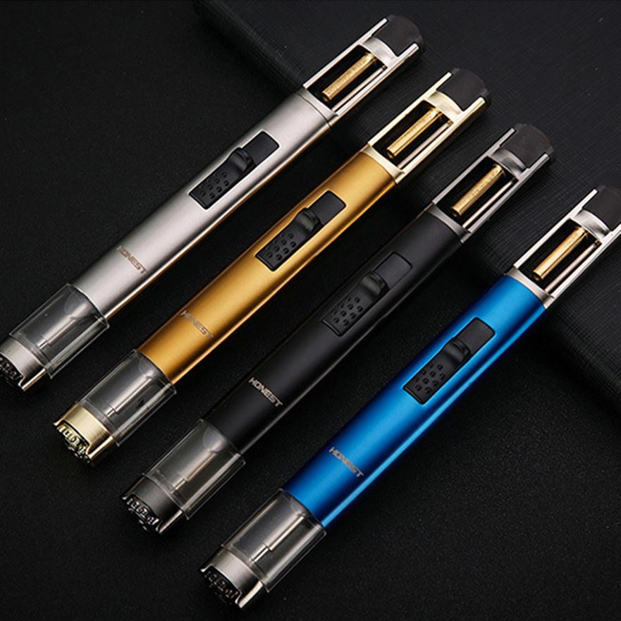 Honest Pen shape Jet Lighter Blue Flame Fuel Visible Windproof Inflatable Lighters for Kitchen Cooking BBQ195t
Honest Pen shape Jet Lighter Blue Flame Fuel Visible Windproof Inflatable Lighters for Kitchen Cooking BBQ195t