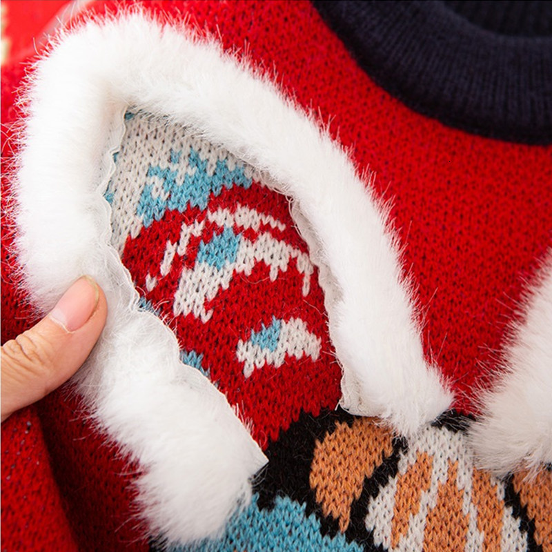 Clothing Sets Chinese Year Family Matching Sweater Christmas Mother Father And Daughter Son Same Knitted Jumper Women Baby Knit Pullover 230105