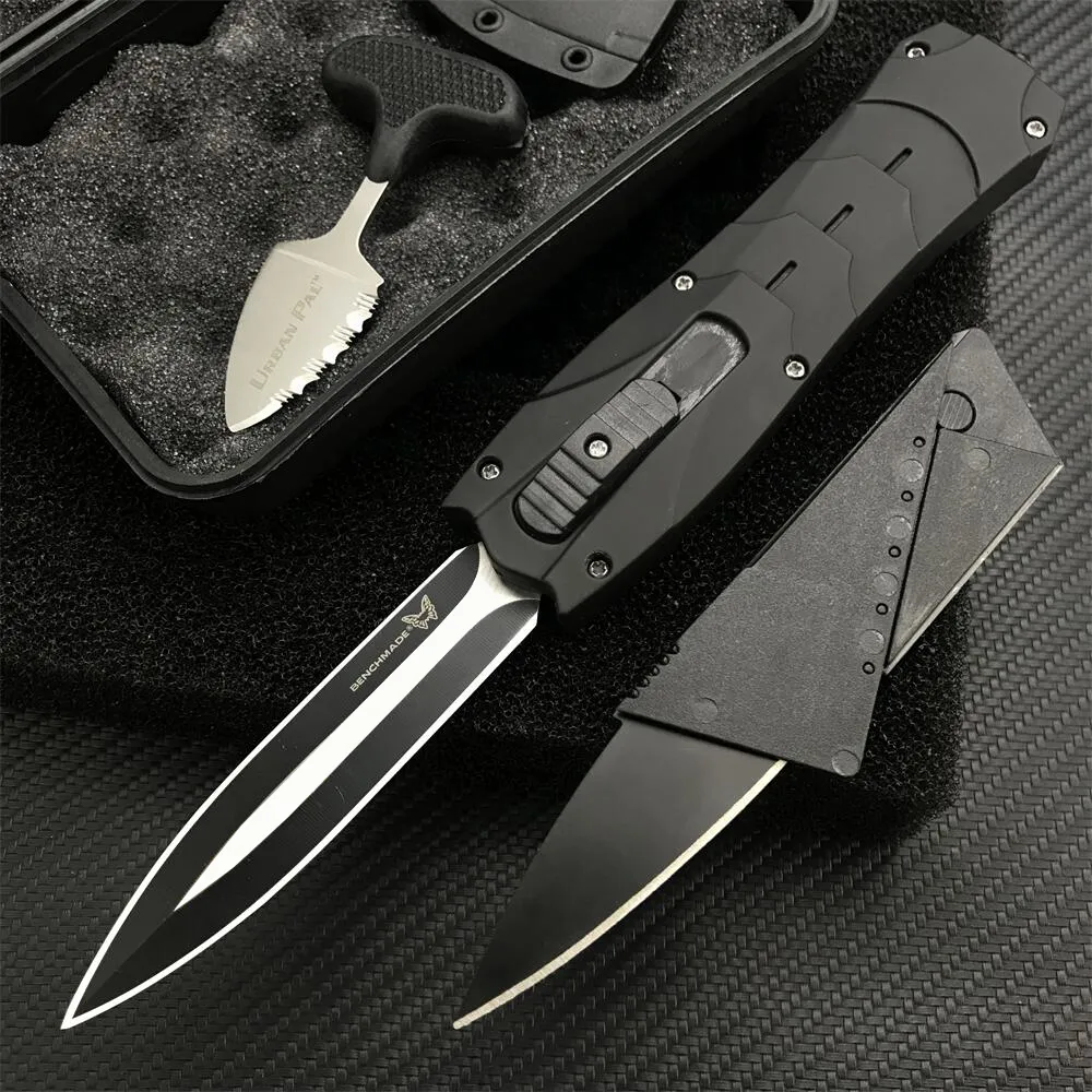 Benchmade Double Action Automatic Pocket Knife Set 440C Blade Black ABS Handle Outdoor Hunting EDC Self Defense Combat Knives BM 52739976
Benchmade Double Action Automatic Pocket Knife Set 440C Blade Black ABS Handle Outdoor Hunting EDC Self Defense Combat Knives BM 52739976