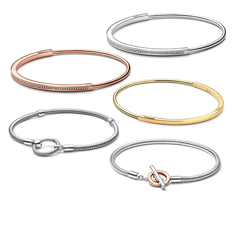 Sterling Silver Zircon Snake Bone Chain Charm Bracelets Designer Jewelry Women Wedding Gift DIY Fit Pandora Bangle 
Sterling Silver Zircon Snake Bone Chain Charm Bracelets Designer Jewelry Women Wedding Gift DIY Fit Pandora Bangle