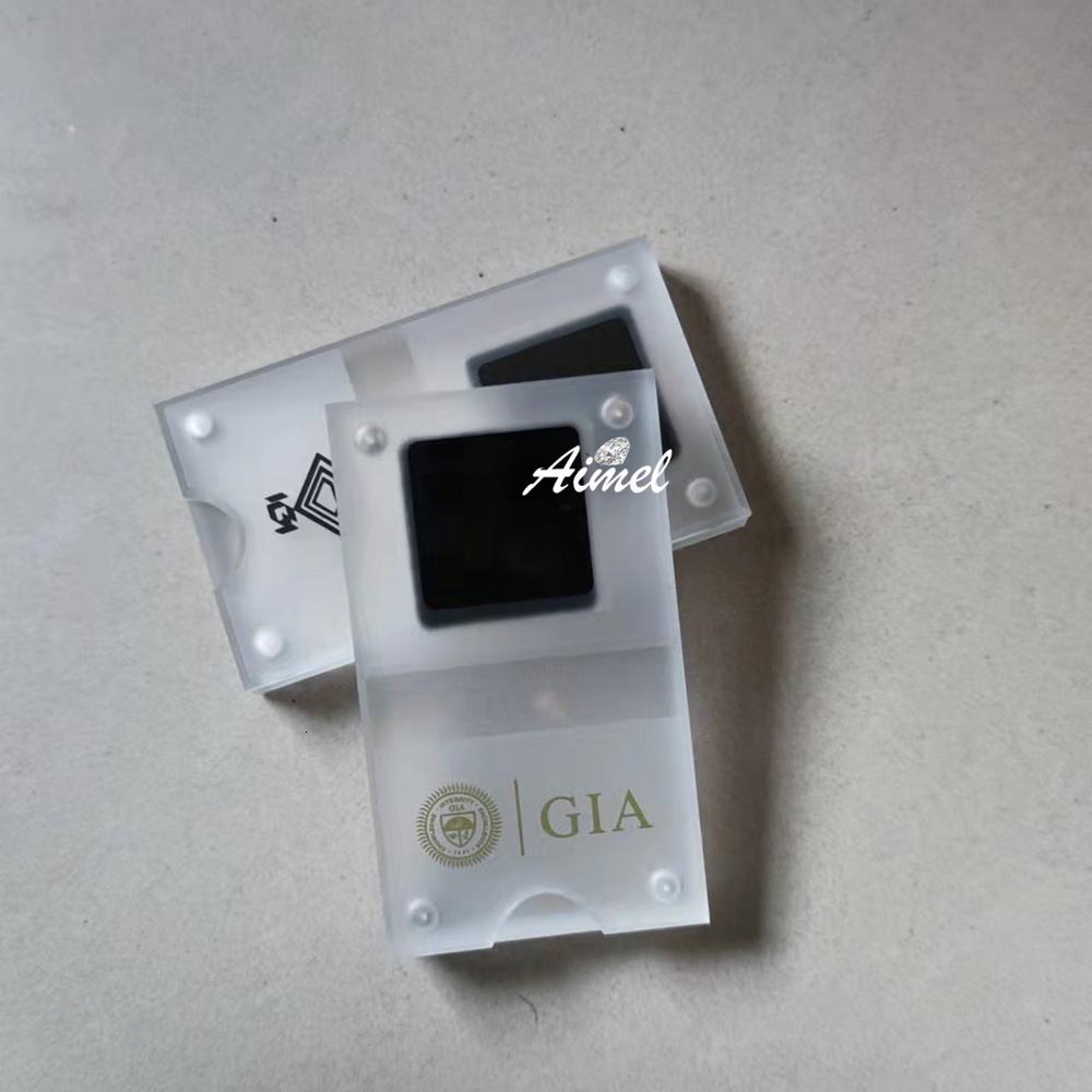 Jewelry Stand Acrylic Loose Diamond Storage Box Gems Stone Display Organizer Exhibition Case Gemstone Package Gift Showcase 230105