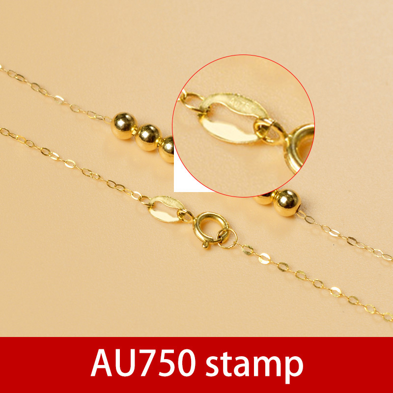 Pendant Necklaces NYMPH Pure 18K gold AU750 Small Gold Ball 25 mm Women's Fine Jewelry Party Gifts X517 230105