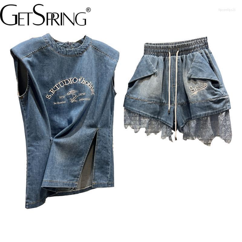 Women' Tracksuits Women Denim Short Sets 2023 Summer Fashionable Embroidered Shoulder Padded Cowboy Vest Lace Hem Shorts Two, Blue
Women' Tracksuits Women Denim Short Sets 2023 Summer Fashionable Embroidered Shoulder Padded Cowboy Vest Lace Hem Shorts Two, Blue