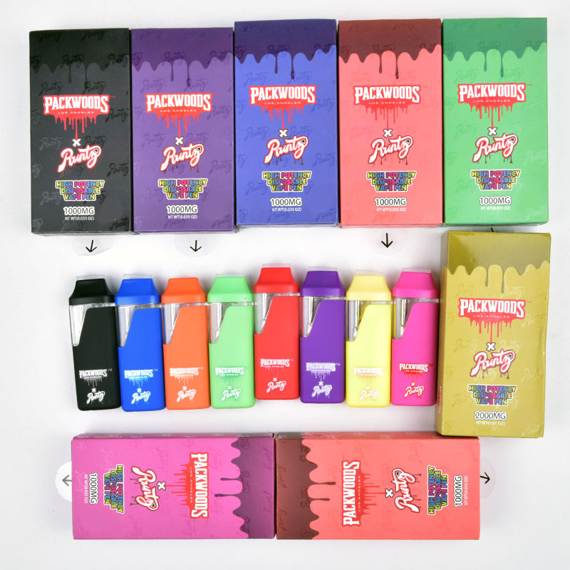 Packwoods X Runtz E Cigarette Rechargeable Disposable Vape Pen Starter Kit Empty No Oil Device Pods With Micro USB 380mah 1ml Preheat Thick Oil 10 Flavors
Packwoods X Runtz E Cigarette Rechargeable Disposable Vape Pen Starter Kit Empty No Oil Device Pods With Micro USB 380mah 1ml Preheat Thick Oil 10 Flavors