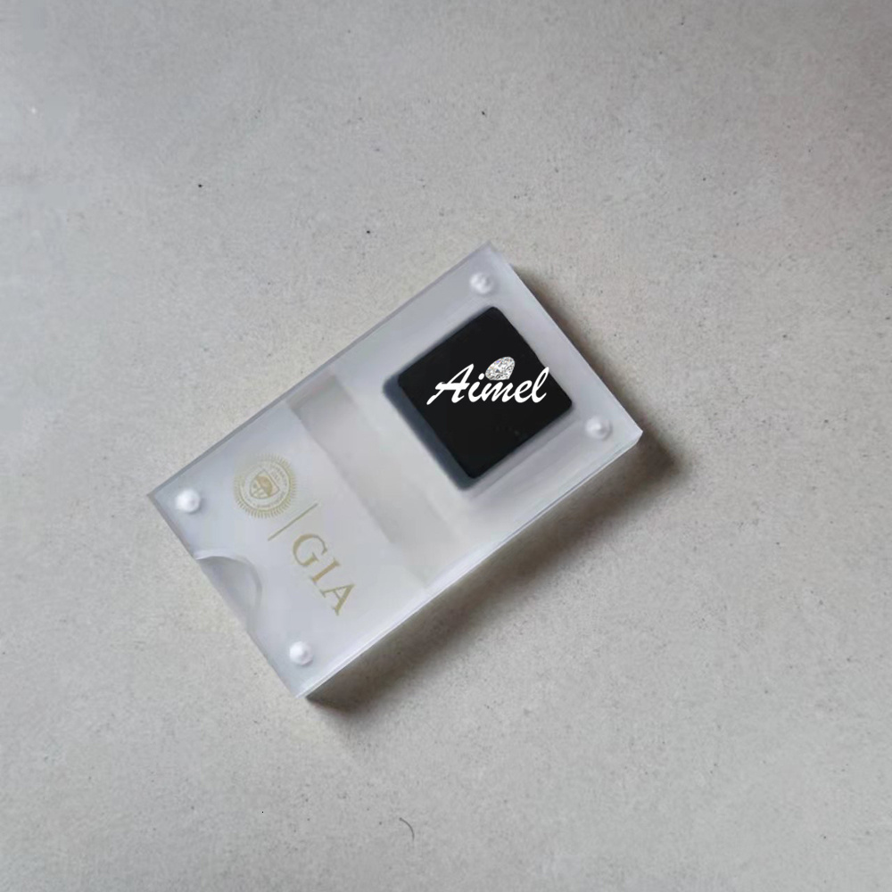 Jewelry Stand Acrylic Loose Diamond Storage Box Gems Stone Display Organizer Exhibition Case Gemstone Package Gift Showcase 230105