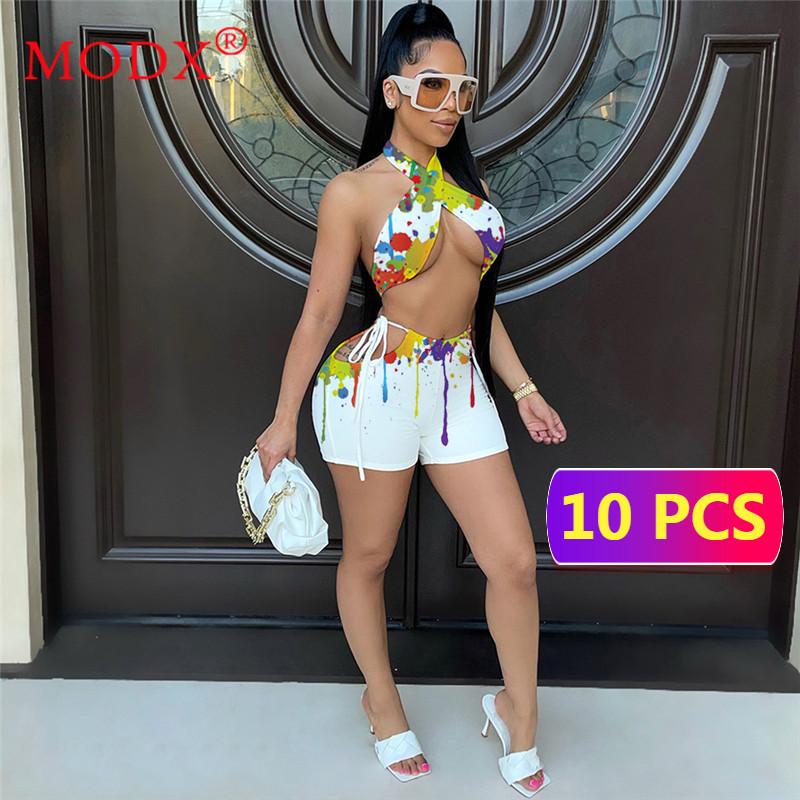Women' Tracksuits Bulk Items Wholesale Lots Backless Bandage Fashion Summer Sexy Tracksuit Inkjet Printing Two Piece Set Outfits M6753, Black
Women' Tracksuits Bulk Items Wholesale Lots Backless Bandage Fashion Summer Sexy Tracksuit Inkjet Printing Two Piece Set Outfits M6753, Black