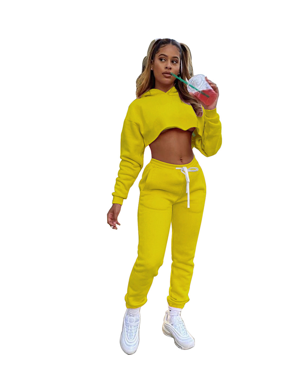XS Plus size 3XL Jogger Suits Women Fleece Tracksuits Fall Winter Long Sleeve Pullover Hoodie Sweatpants Two Piece Sets Matching Sweatsuits Casual Spo