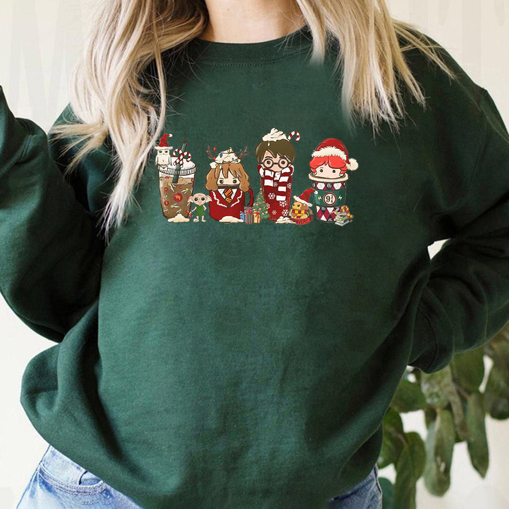 Men's Hoodies Sweatshirts HP Christmas Sweatshirt Magical Wizard School Pullover Coffee Jumper Party Retro Crewneck 230105 - view 4
