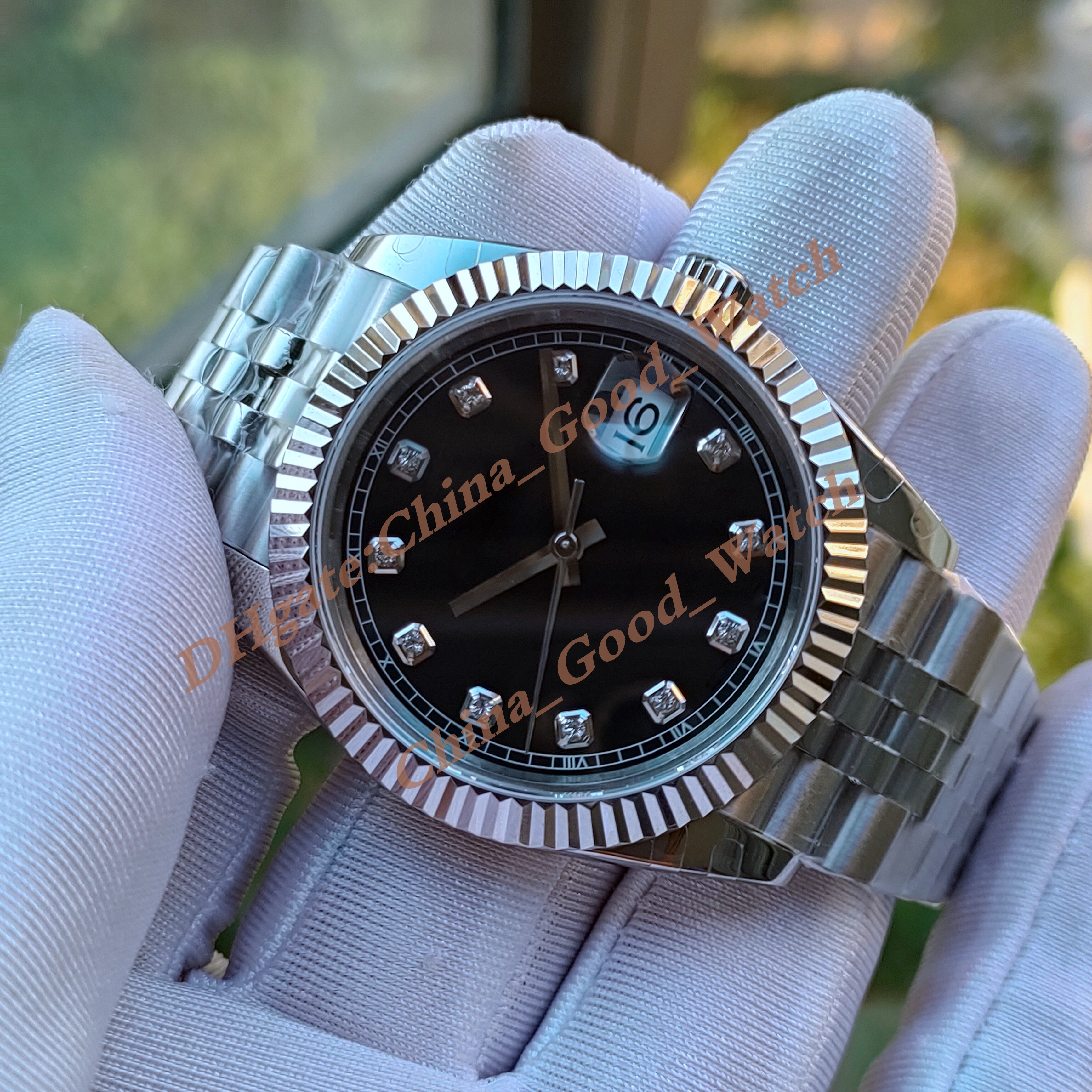 41mm Watches of Men's Black Diamond Dial BP Factory Automatic Movement Men Stainless Steel Jubilee Bracelet Sapphire Date Super Luminous Wristmaps Original Box