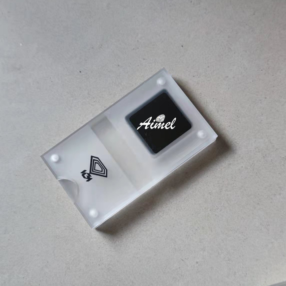 Jewelry Stand Acrylic Loose Diamond Storage Box Gems Stone Display Organizer Exhibition Case Gemstone Package Gift Showcase 230105