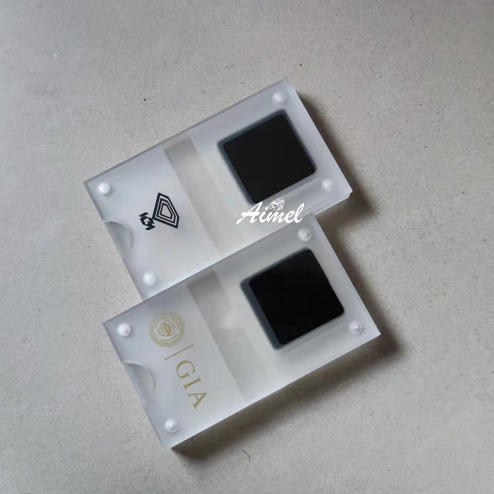 Jewelry Stand Acrylic Loose Diamond Storage Box Gems Stone Display Organizer Exhibition Case Gemstone Package Gift Showcase 230105