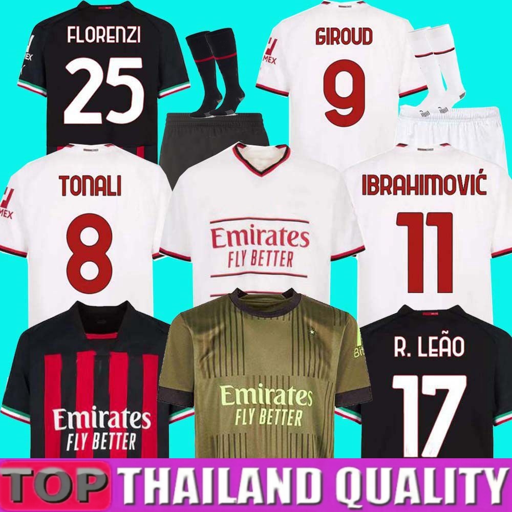 22/23 IBRAHIMOVIC GIROUD Soccer Jerseys 2022 THEO BRAHIM TONALI ROMAGNOLI R.LEAO S.CASTILLEJO KESSIE SAELEMAEKERS BENNACER Football shirt uniform men kids kit 3XL 11, 22 23 home aldult player serie a
22/23 IBRAHIMOVIC GIROUD Soccer Jerseys 2022 THEO BRAHIM TONALI ROMAGNOLI R.LEAO S.CASTILLEJO KESSIE SAELEMAEKERS BENNACER Football shirt uniform men kids kit 3XL 11, 22 23 home aldult player serie a