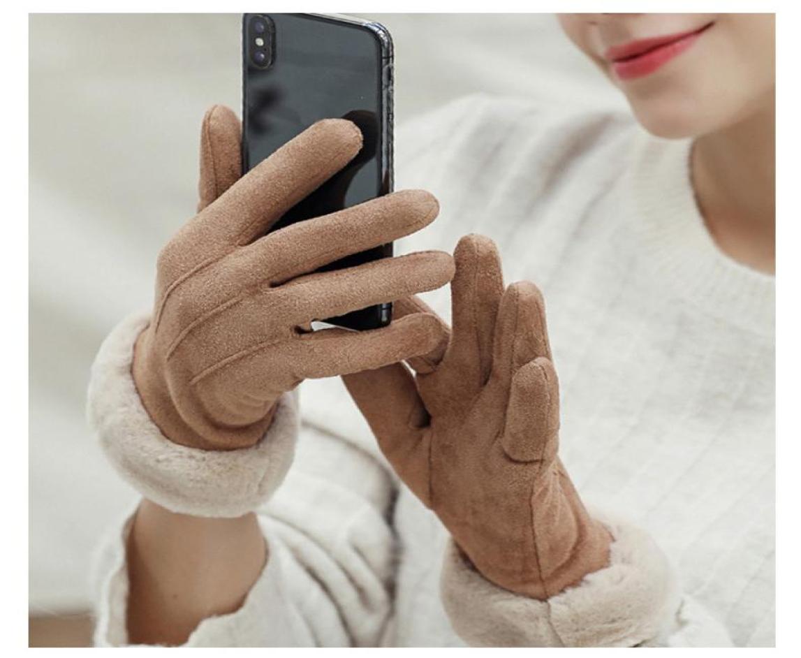 Five Fingers Gloves 1Pair Women Winter With Fluffy Cuff Chamois Leather Fleece Lining Thermal Ladies Screen Touch3535322
Five Fingers Gloves 1Pair Women Winter With Fluffy Cuff Chamois Leather Fleece Lining Thermal Ladies Screen Touch3535322