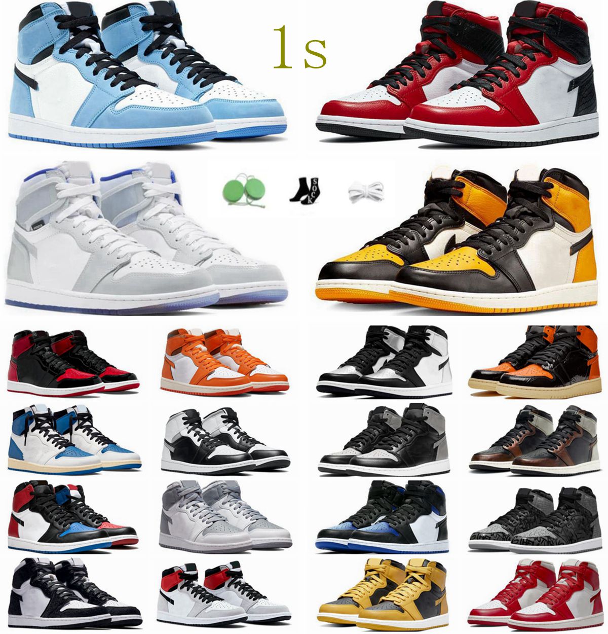 1s Jumpman Men Women Basketball Shoes University Blue Dark Mocha Unc Light Smoke Grey Hyper Chicago Bred Royal Silver Toe Shadow Twist Men's Brand Sneakers Shoes
1s Jumpman Men Women Basketball Shoes University Blue Dark Mocha Unc Light Smoke Grey Hyper Chicago Bred Royal Silver Toe Shadow Twist Men's Brand Sneakers Shoes
