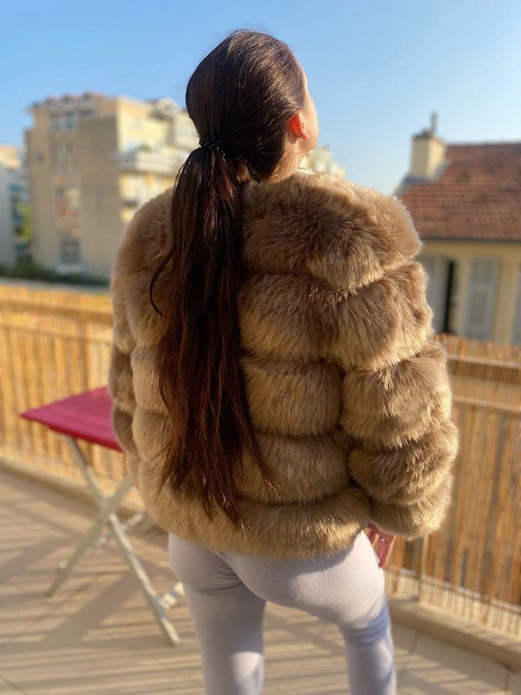 Women's Fur Faux ZADORIN S5XL Mink Coats Autumn Winter Fluffy Black Coat Elegant Thick Warm Jackets For Tops 230107