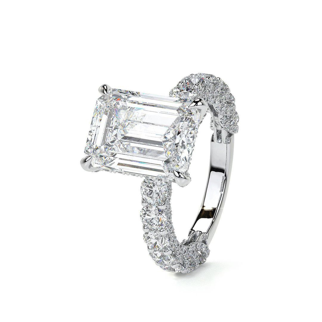 Luxury Princess Cut Diamond 925 Sterling Silver Designer Engagement Ring for Women Lady Anniversary Gift Jewelry Bulk Sell