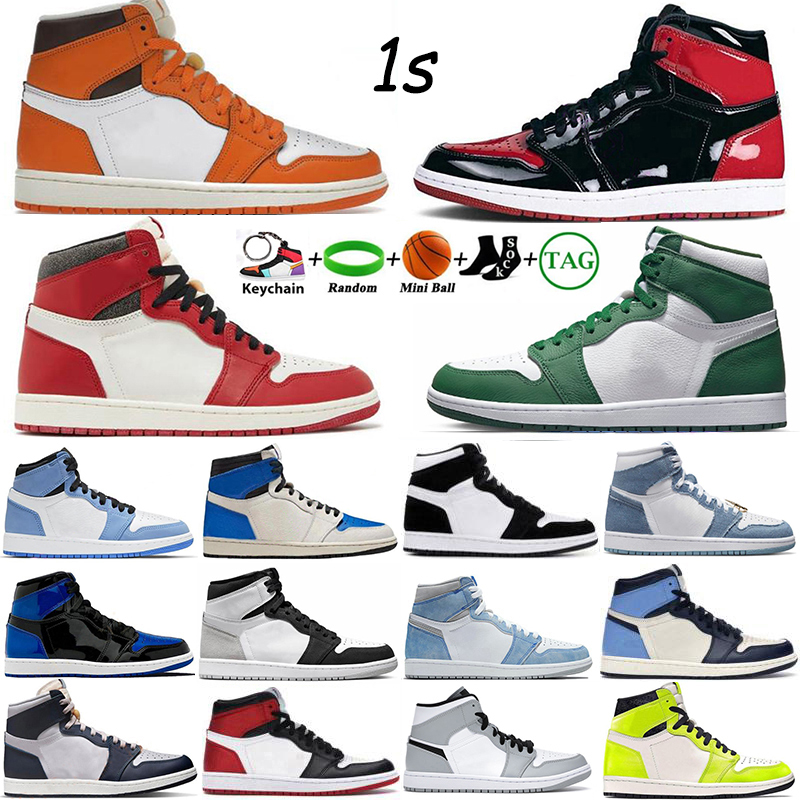 Mens Basketball Shoes Jumpman 1 High OG 1s Starfish Lost Found Bred Patent Gorge Green University Blue Hyper Royal Denim Dark Mocha men Women Sneakers sports Trainers, 21
Mens Basketball Shoes Jumpman 1 High OG 1s Starfish Lost Found Bred Patent Gorge Green University Blue Hyper Royal Denim Dark Mocha men Women Sneakers sports Trainers, 21
