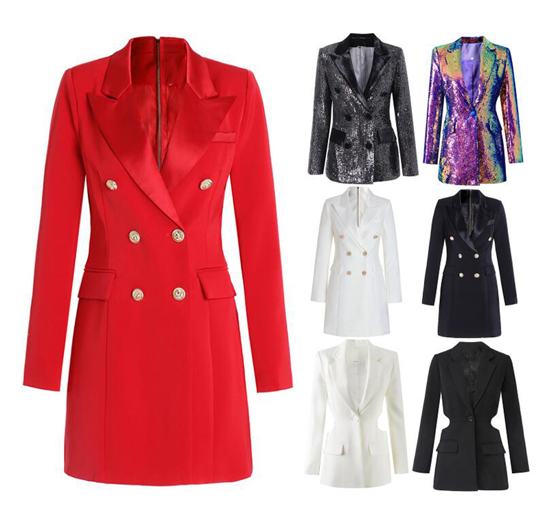 Womens Suits & Blazers Office Outfit Business Blazer Dress Sequin Shinny Jacket Fashion and Multi Colors Overcoat
Womens Suits & Blazers Office Outfit Business Blazer Dress Sequin Shinny Jacket Fashion and Multi Colors Overcoat