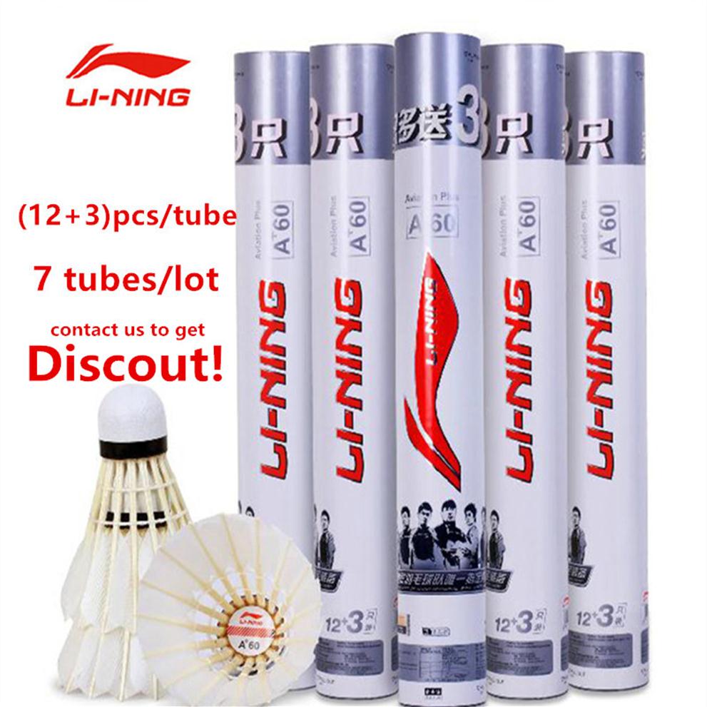 105Pcs7tubes Li-Ning Brand A 60 Badminton Shuttlecock Goose Feather Birdies Flying Stably Durable Li Ning Battledore L658-7K03 201028235S
105Pcs7tubes Li-Ning Brand A 60 Badminton Shuttlecock Goose Feather Birdies Flying Stably Durable Li Ning Battledore L658-7K03 201028235S
