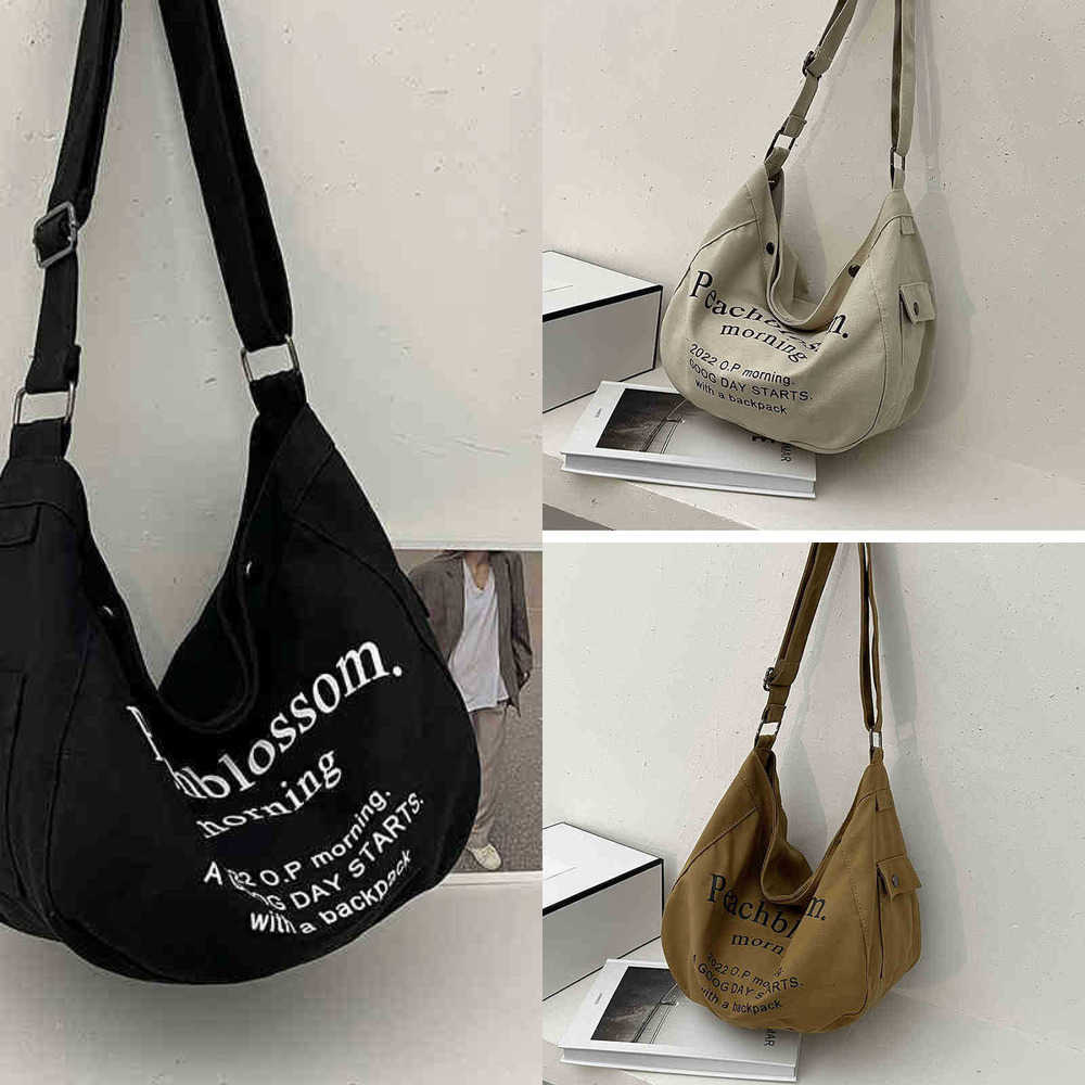 Day Packs Letter Canvas crossbody Bag Female Fashion Versatile Tote Bag Student Class Large Capacity Messenger 220826, Black1
Day Packs Letter Canvas crossbody Bag Female Fashion Versatile Tote Bag Student Class Large Capacity Messenger 220826, Black1