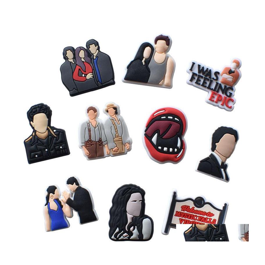 Shoe Parts Accessories Wholesale Vampire Diaries Jibitz Charms For Pvc Soft Rubber Shoes Xmas Gift Sandals
Shoe Parts Accessories Wholesale Vampire Diaries Jibitz Charms For Pvc Soft Rubber Shoes Xmas Gift Sandals