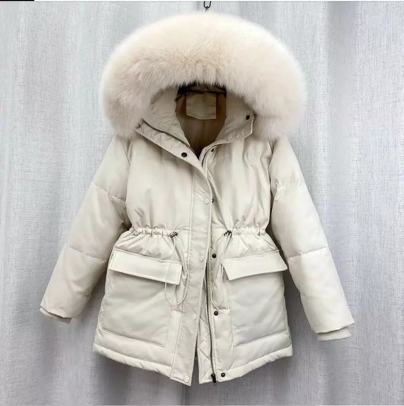 Women's Down Parkas IN Cotton Padded Fur Parka Big Collar Winter Jacket Women Thick Warm Female Outerwear 230107