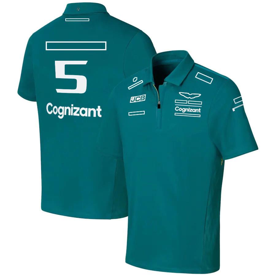 2023 F1 Formula 1 Racing Team Sports Polo Shirt Mens Womens Fashion O-neck T-shirts Kids T-shirt Tops Car Fans Green T-Shirt free shipping