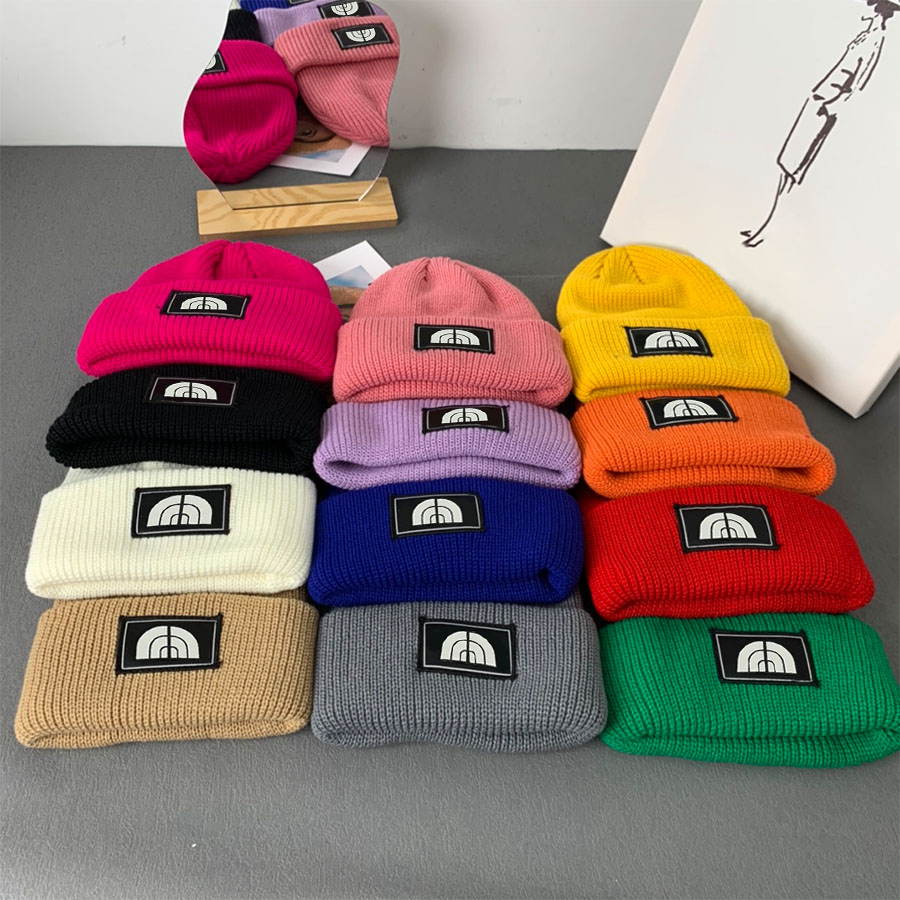Designer Knitted Hat Colorful Beanie Fashion Skull Caps Spring & Fall Hats for Man Woman 12 Color Cap