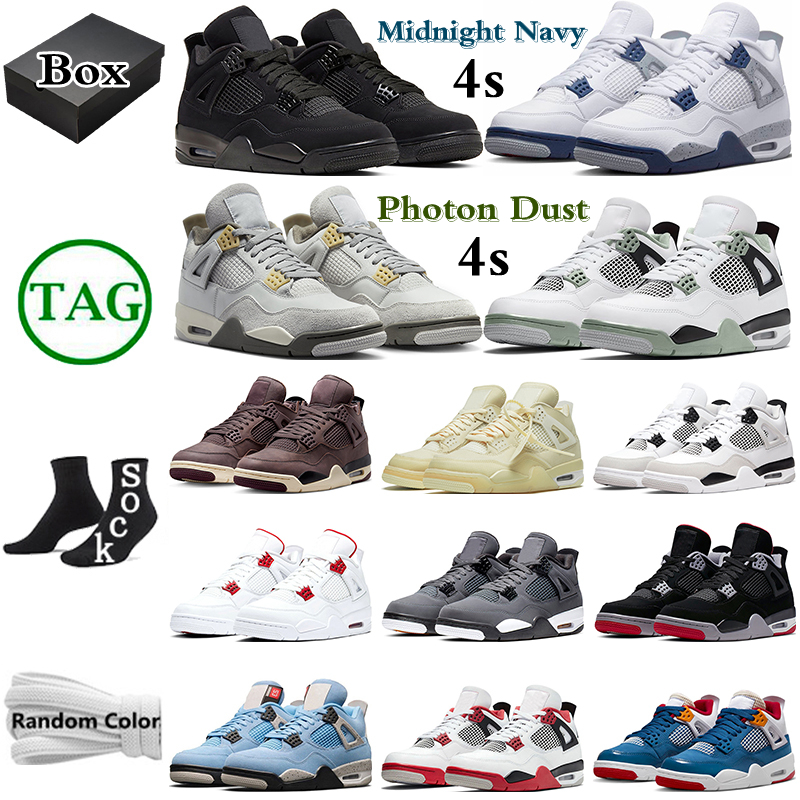 With Box Men retro 4 Basketball Shoes 4s Women Sneakers Photon Dust Violet Ore Midnight Navy Black Cat Sail Oil Green Fire Red sports trainers, Raptors
With Box Men retro 4 Basketball Shoes 4s Women Sneakers Photon Dust Violet Ore Midnight Navy Black Cat Sail Oil Green Fire Red sports trainers, Raptors