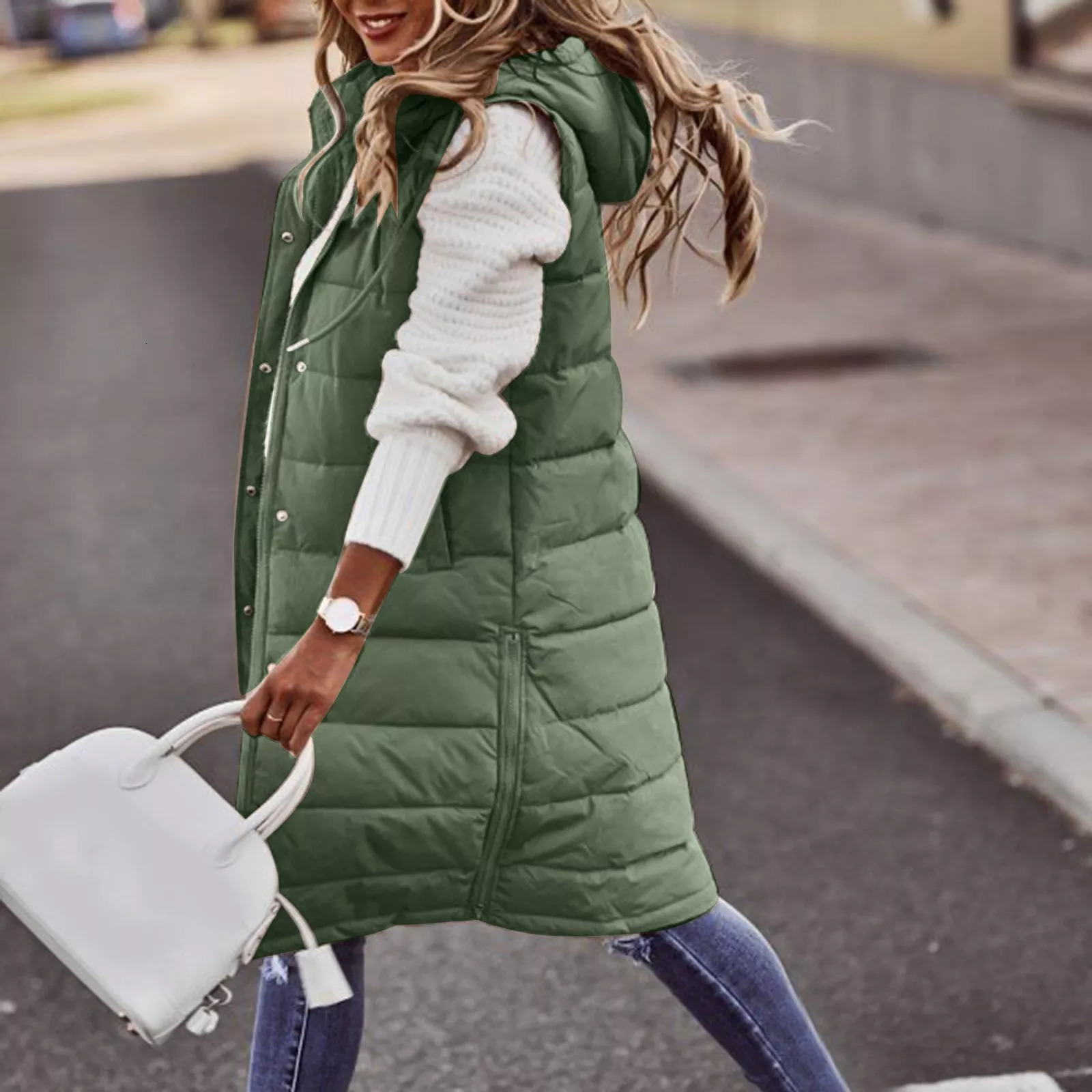 Women' Down Parkas IN Womens Long Winter Coat Vest With Hood Sleeveless Warm Loose Pockets Quilted Jacket Outd 230107, Wh2
Women' Down Parkas IN Womens Long Winter Coat Vest With Hood Sleeveless Warm Loose Pockets Quilted Jacket Outd 230107, Wh2