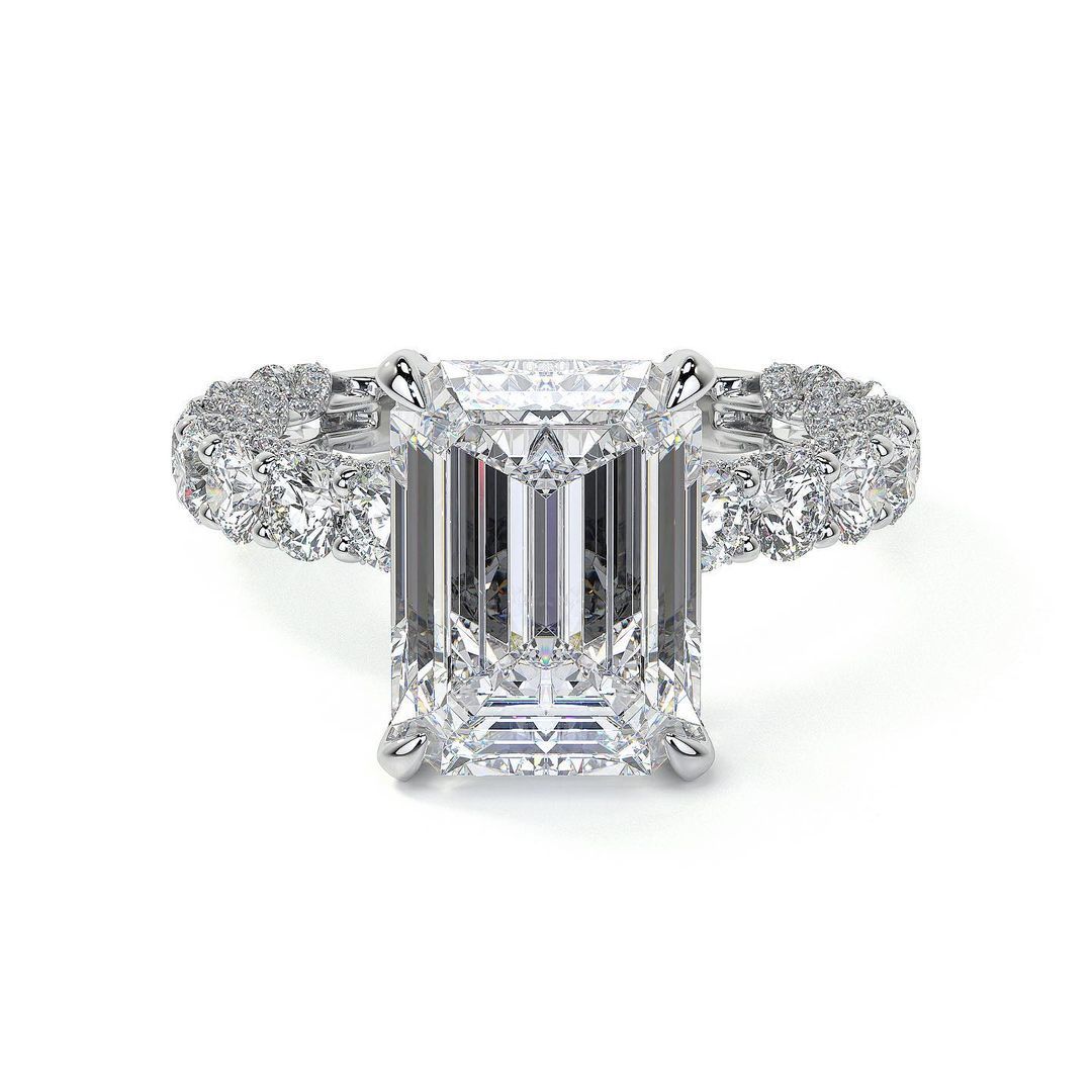 Luxury Princess Cut Diamond 925 Sterling Silver Designer Engagement Ring for Women Lady Anniversary Gift Jewelry Bulk Sell