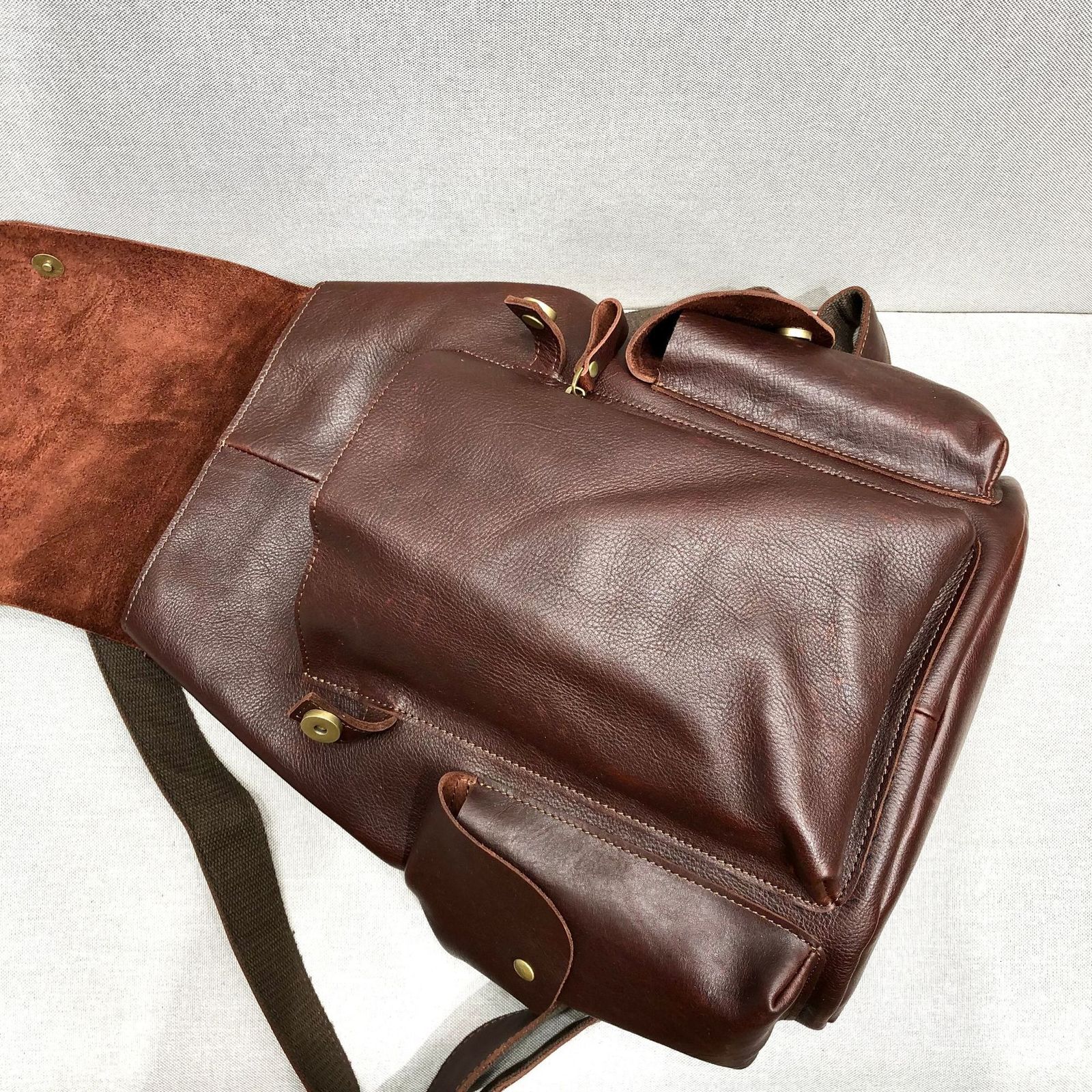 School Bags Genuine Leather Backpack For Women Pockets Soft Travel Back Packs High Quality Large Mochilas Trip Shoulders 230106