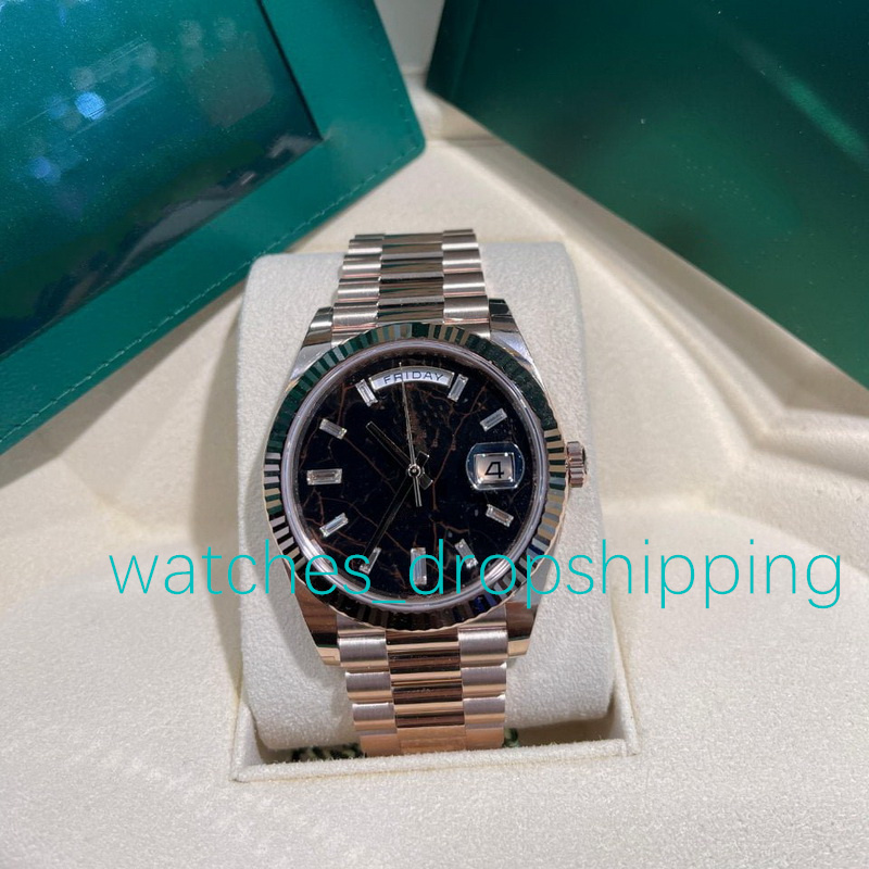 New Version Mens Watch 41mm Black Texture Dial Sapphire Glass Stainless Steel Bracelet Automatic Mechanical Watches for 2813 Movement Men's Wristwatch