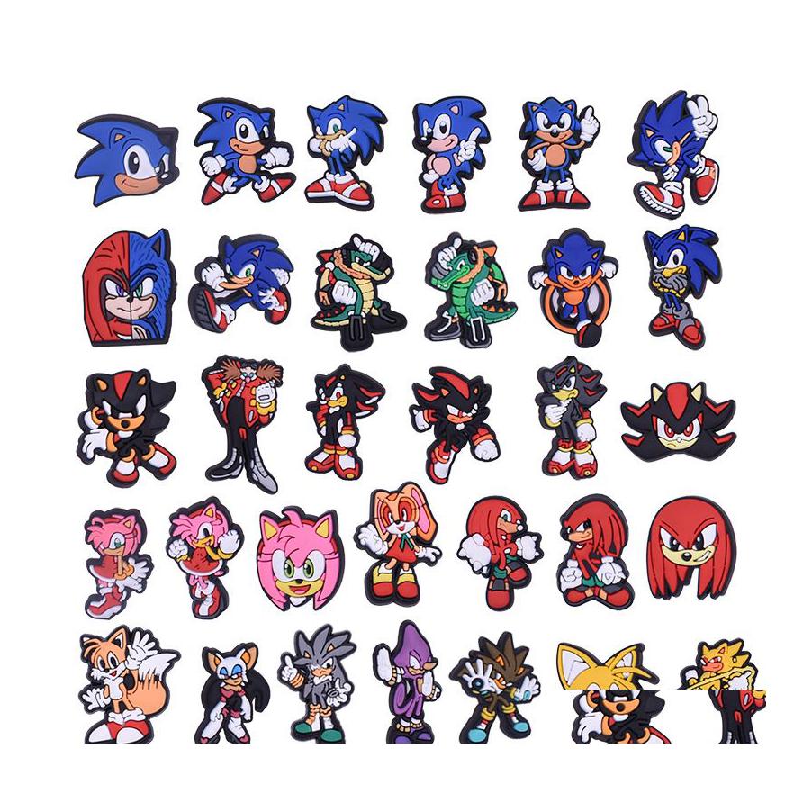 Shoe Parts Accessories Charms Wholesale Sonic Cartoon Croc Pvc Decoration Buckle Soft Rubber Clog Fast Ship Movie Films Drop Deliv Dhhco, Red
Shoe Parts Accessories Charms Wholesale Sonic Cartoon Croc Pvc Decoration Buckle Soft Rubber Clog Fast Ship Movie Films Drop Deliv Dhhco, Red