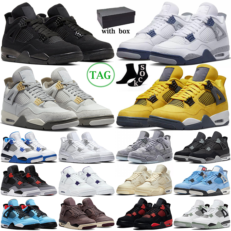 With Box 4 Basketball Shoes 4s Midnight Navy Military Black Cat Cactus Jack Red Thunder University Blue Mens Trainers Womens Outdoor Sports, Red cement
With Box 4 Basketball Shoes 4s Midnight Navy Military Black Cat Cactus Jack Red Thunder University Blue Mens Trainers Womens Outdoor Sports, Red cement