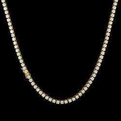 Nc37 Fashion Luxury Jewelry Tenis Chain Moissanite 4mm Hip Hop Stainless Steel Mossonite Tennis Necklace