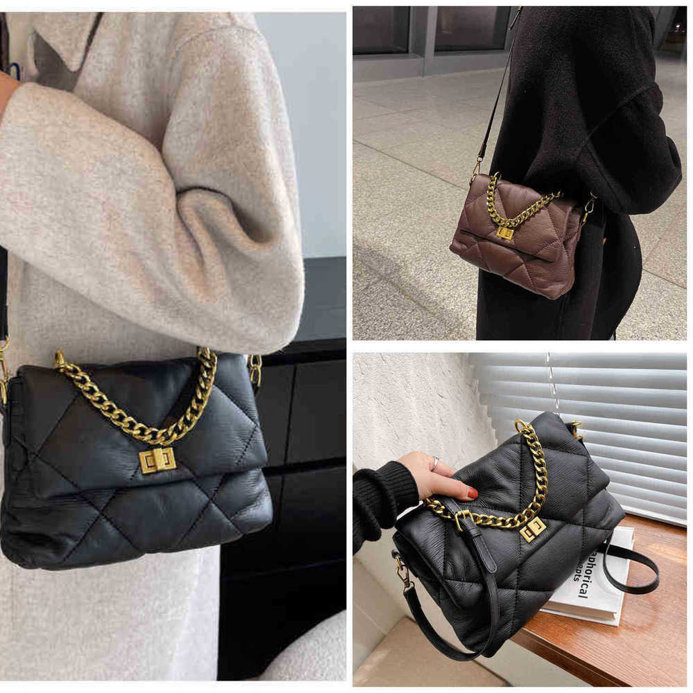 HBP Evening Bags Texture messenger for Women Fashion Winter Lingge Messengers Bag Soft Leather Autumn Winter Chain handBag 220826, Black small
HBP Evening Bags Texture messenger for Women Fashion Winter Lingge Messengers Bag Soft Leather Autumn Winter Chain handBag 220826, Black small