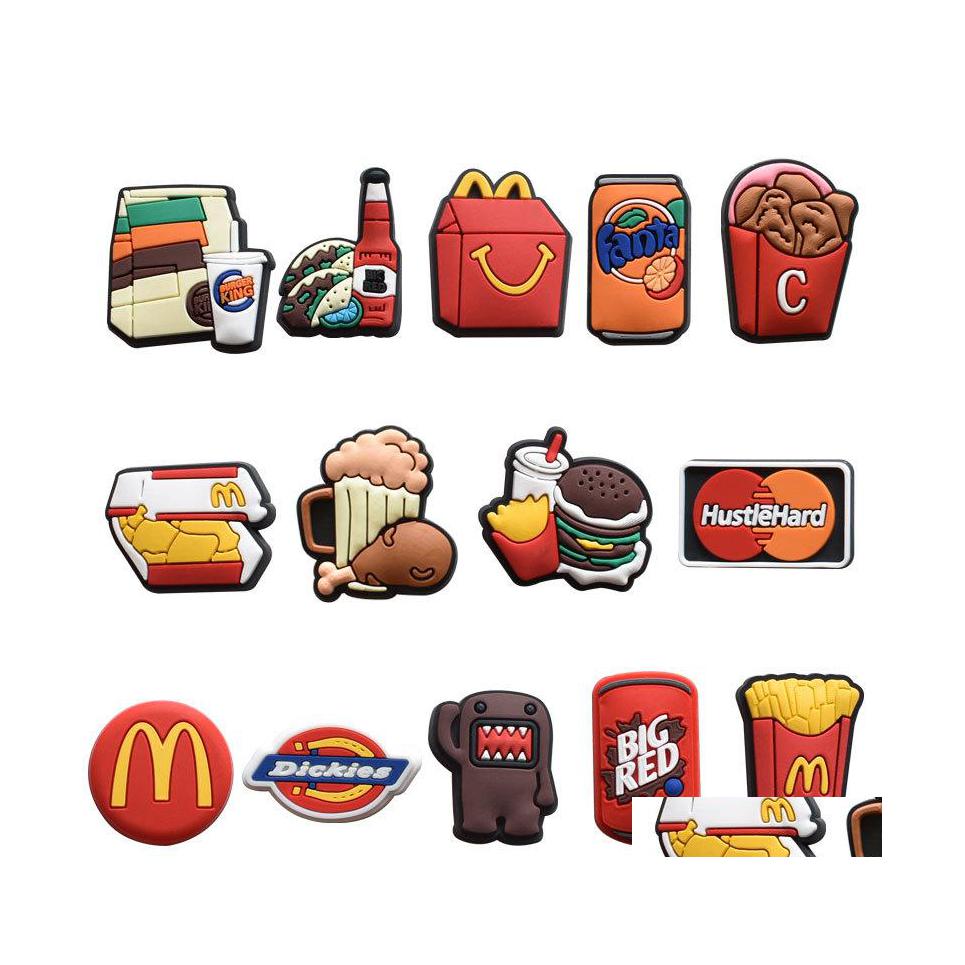 Shoe Parts Accessories Wholesale Fast Food Drinks Fried Chicken Soft Pvc Croc Charm Decoration Buckcle For Clog Bracelet Wristband Dhbvc, Red
Shoe Parts Accessories Wholesale Fast Food Drinks Fried Chicken Soft Pvc Croc Charm Decoration Buckcle For Clog Bracelet Wristband Dhbvc, Red