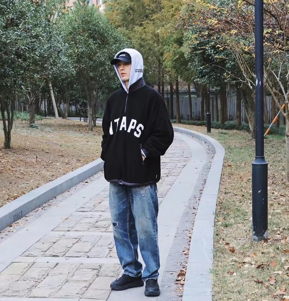 Men s Down Parkas 2023 WTAPS PLAYER 02 JACKET Hifg Quality Half zip fleece pullover jacket WY735 230106