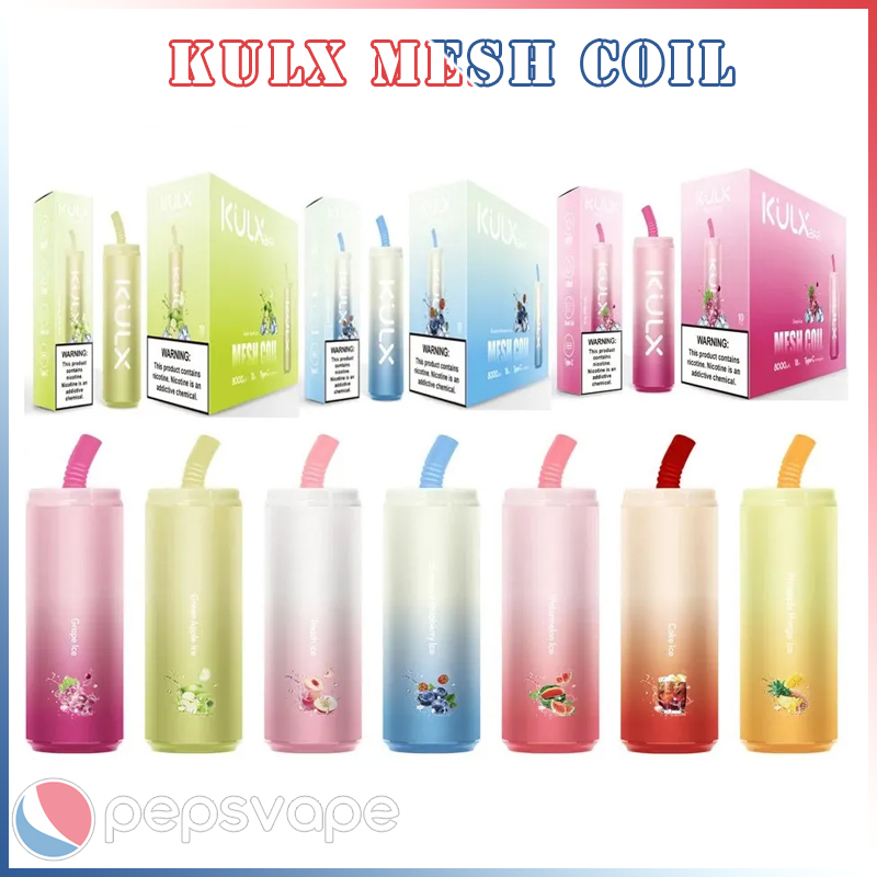 Kulx Mesh Coil Original 8000puff Disposable Vape Pen 18ml Big Pods Cartridge 850mAh Rechargeable Battery Vaporizer Coke jar ijoy lio boom
Kulx Mesh Coil Original 8000puff Disposable Vape Pen 18ml Big Pods Cartridge 850mAh Rechargeable Battery Vaporizer Coke jar ijoy lio boom