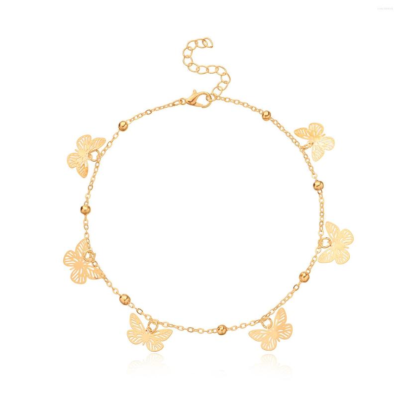 Anklets Beach Footwear Female Hollow Butterfly Pendant Fashion Handmade Chain Designer Design FT1013
Anklets Beach Footwear Female Hollow Butterfly Pendant Fashion Handmade Chain Designer Design FT1013