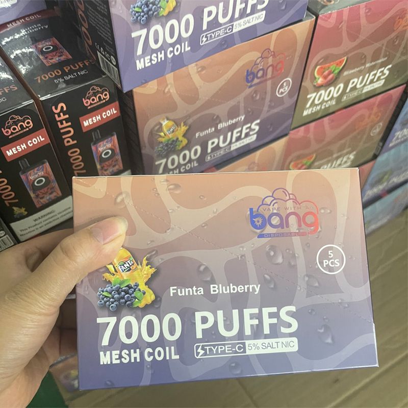 Original Bang Mesh Coil 7000 Puffs E cigarettes Disposable Vape Pen 15ml Pre-filled Pods Cartridge 850mAh Rechargeable Battery
Original Bang Mesh Coil 7000 Puffs E cigarettes Disposable Vape Pen 15ml Pre-filled Pods Cartridge 850mAh Rechargeable Battery