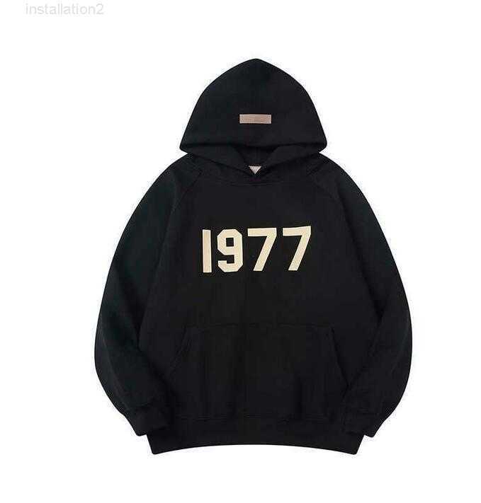 LMVC LMVC High Street Couple Men's Hoodies Sweatshirts Designers Hoodie Essentials Hooded for Mens Fog God of Fear Multi Thread Flocking 1977