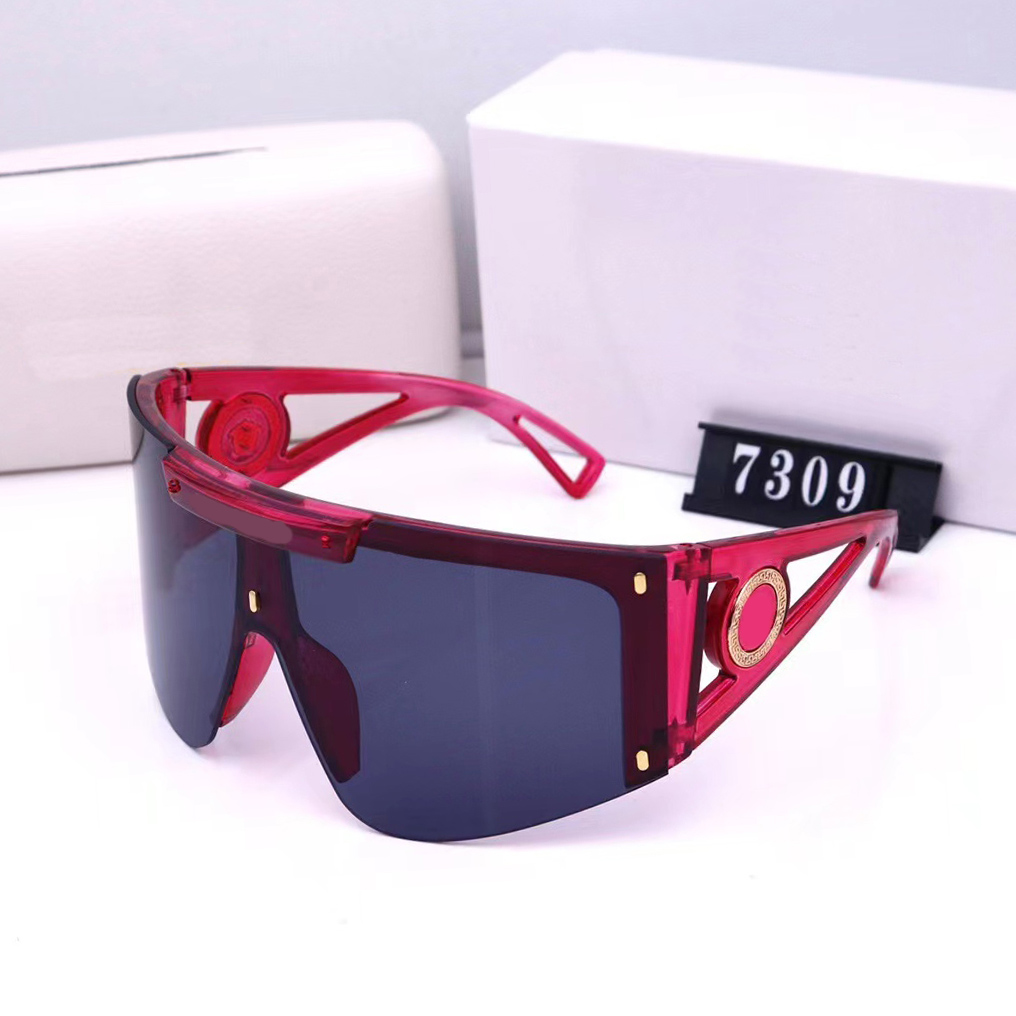 Luxury polarized sunglasses fashion big frame head sunglass face shield one piece glasses personalized windproof sports sunglasses